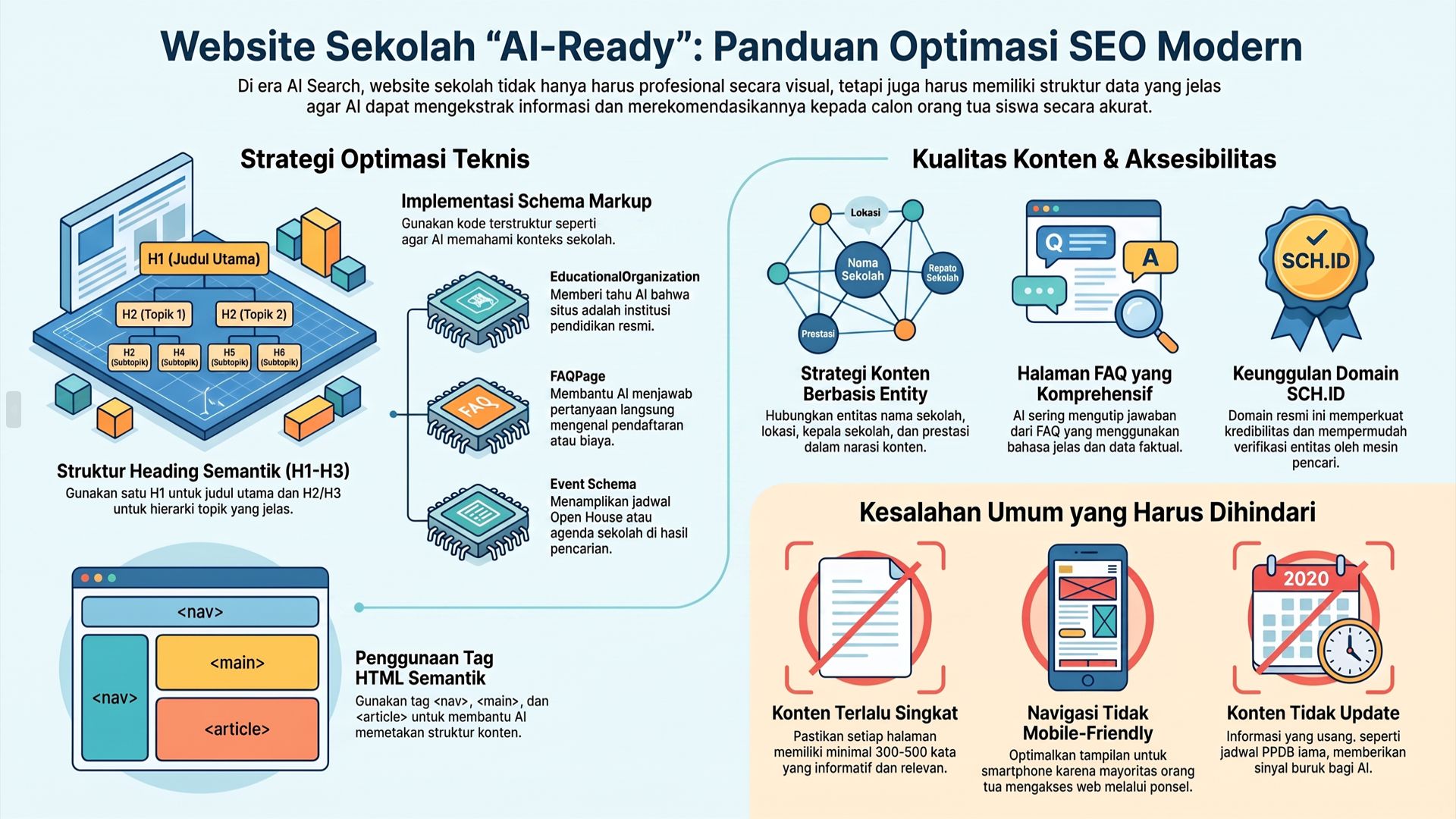 infografis website sekolah ai ready