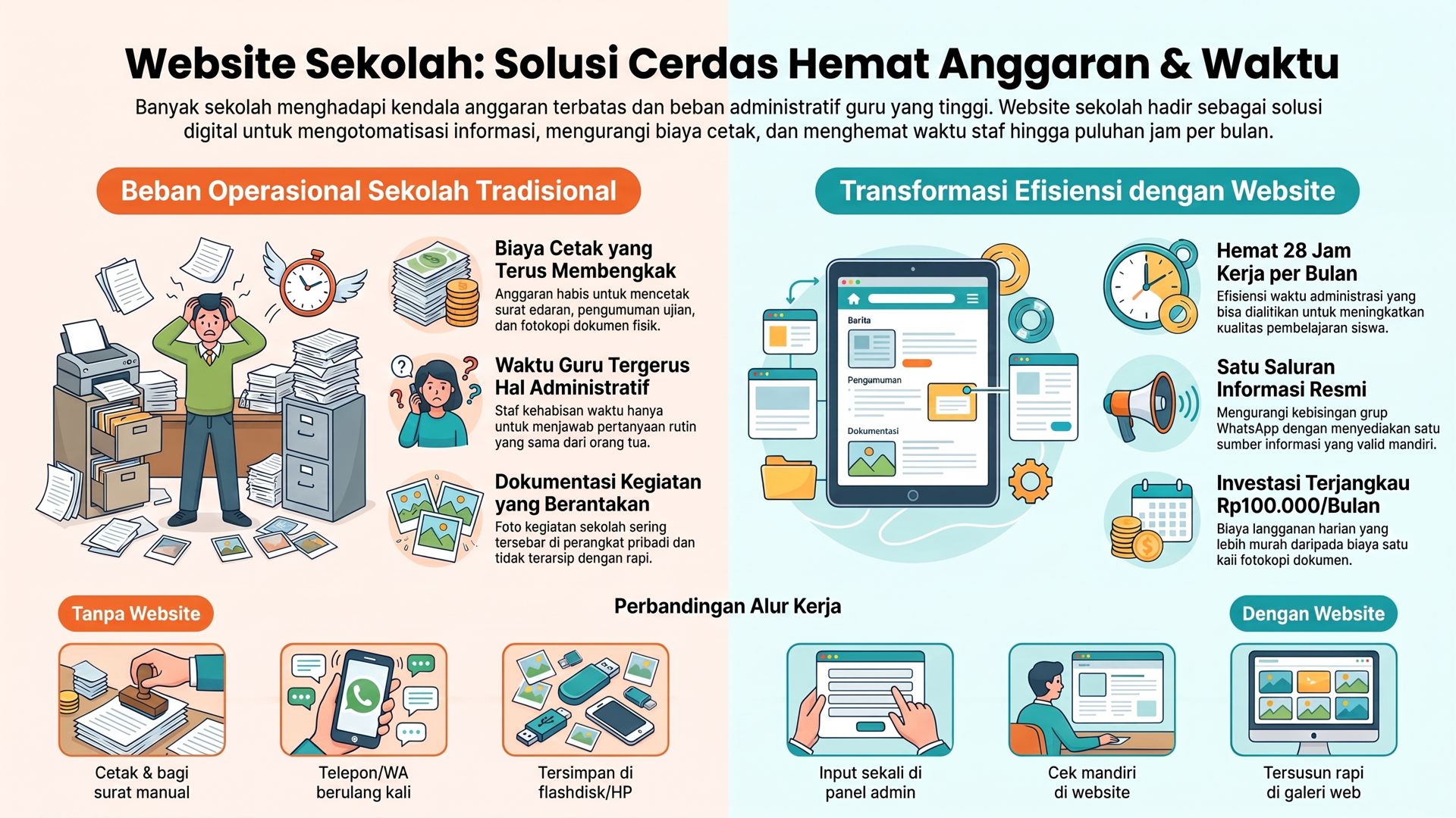 Cara Sekolah Berhemat Tanpa Mengurangi Kualitas Layanan Informasi