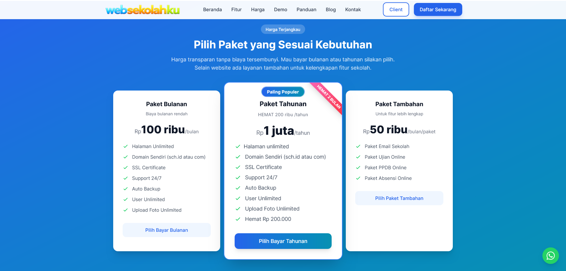 Harga Website Sekolah 2026 dan Penjelasannya