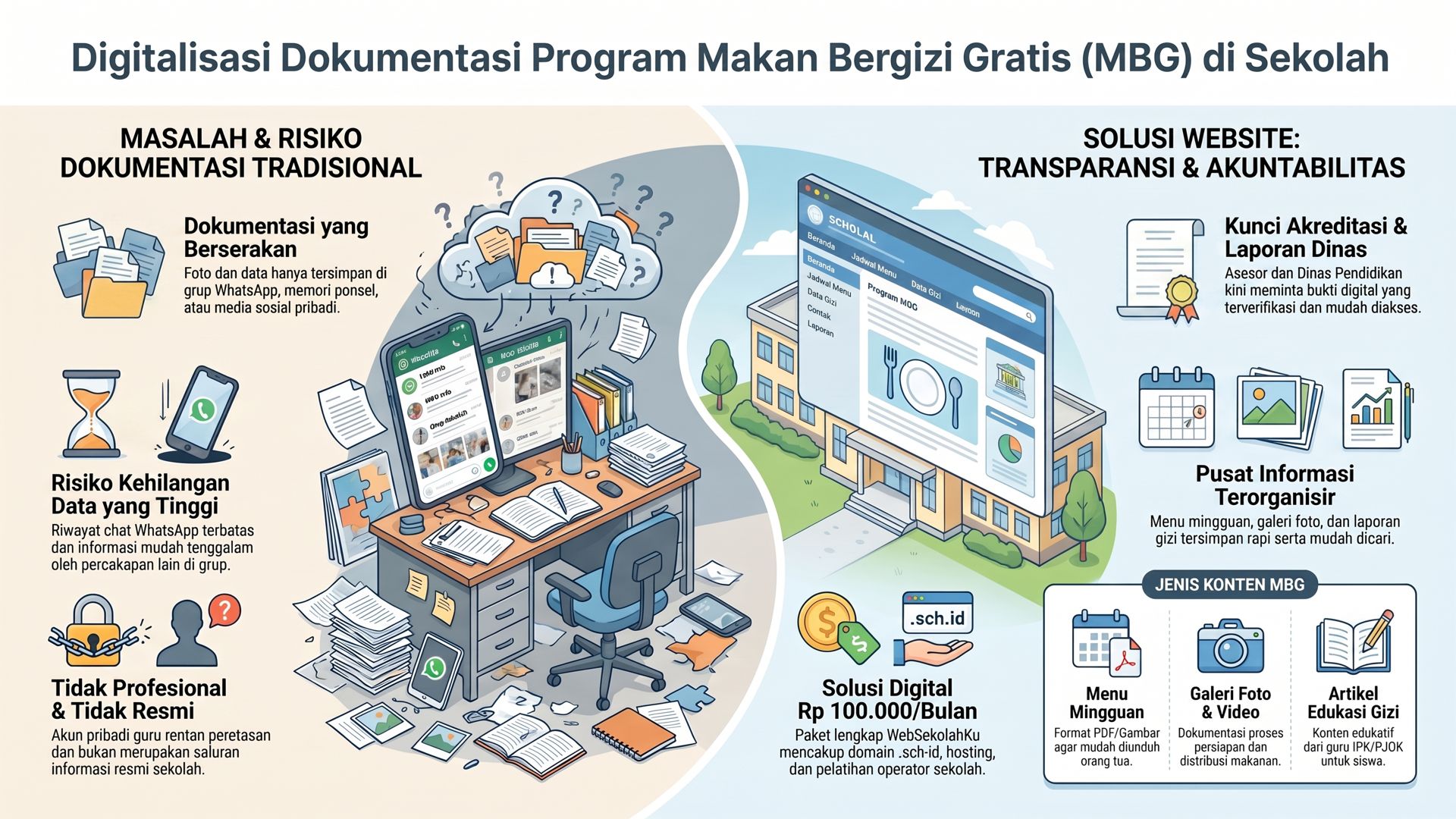 Program MBG Berjalan, Sudahkah Sekolah Mendokumentasikannya di Website?