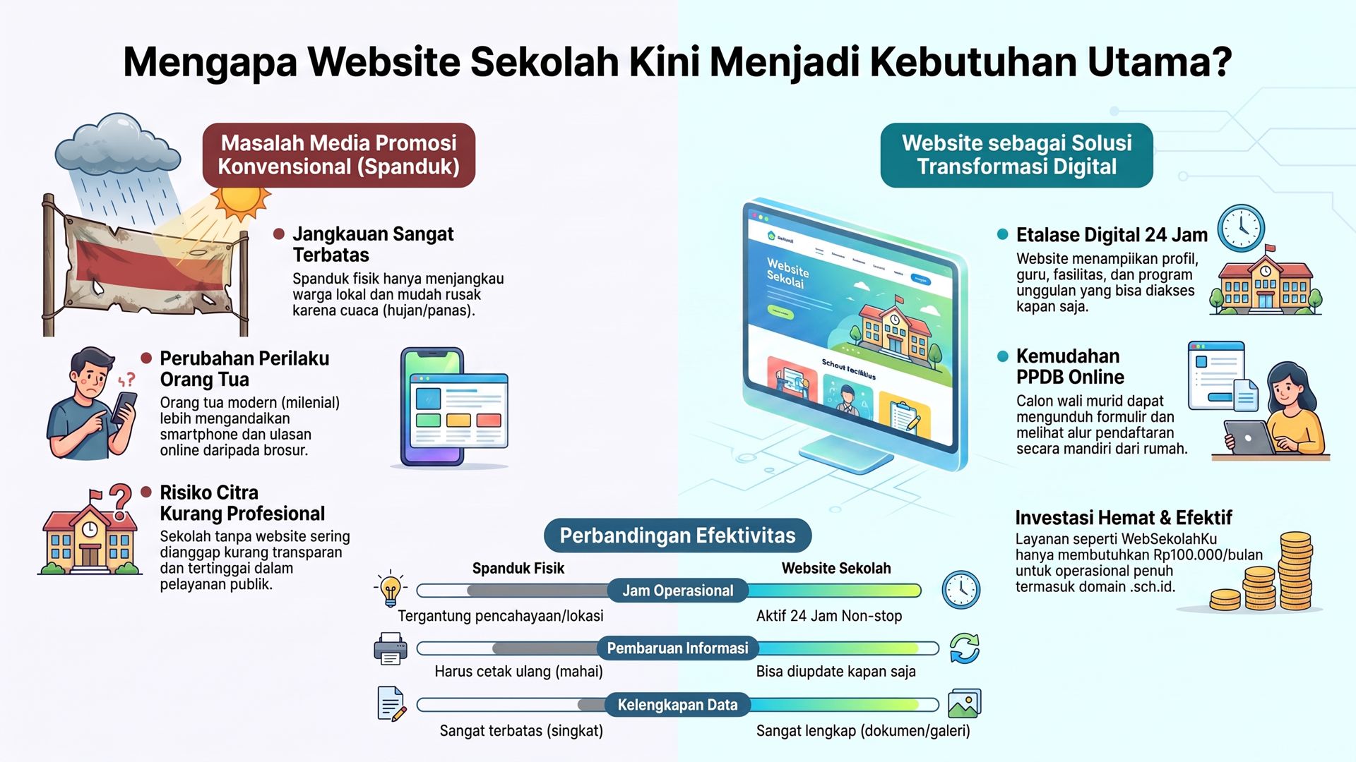 Sekolah di Depok Tak Lagi Bisa Mengandalkan Spanduk, Orang Tua Mencari Informasi Lewat Website