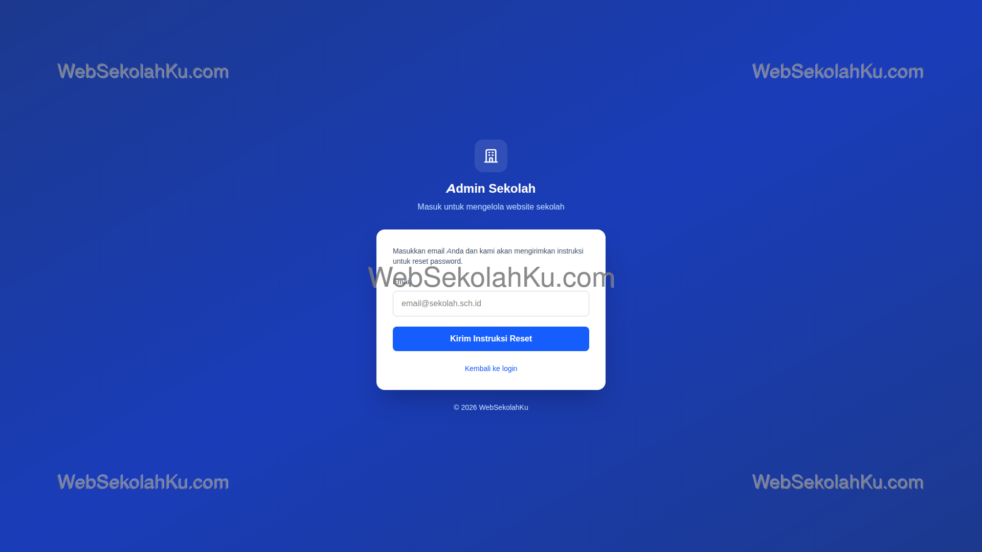 Panduan Website Sekolah - Lupa Password