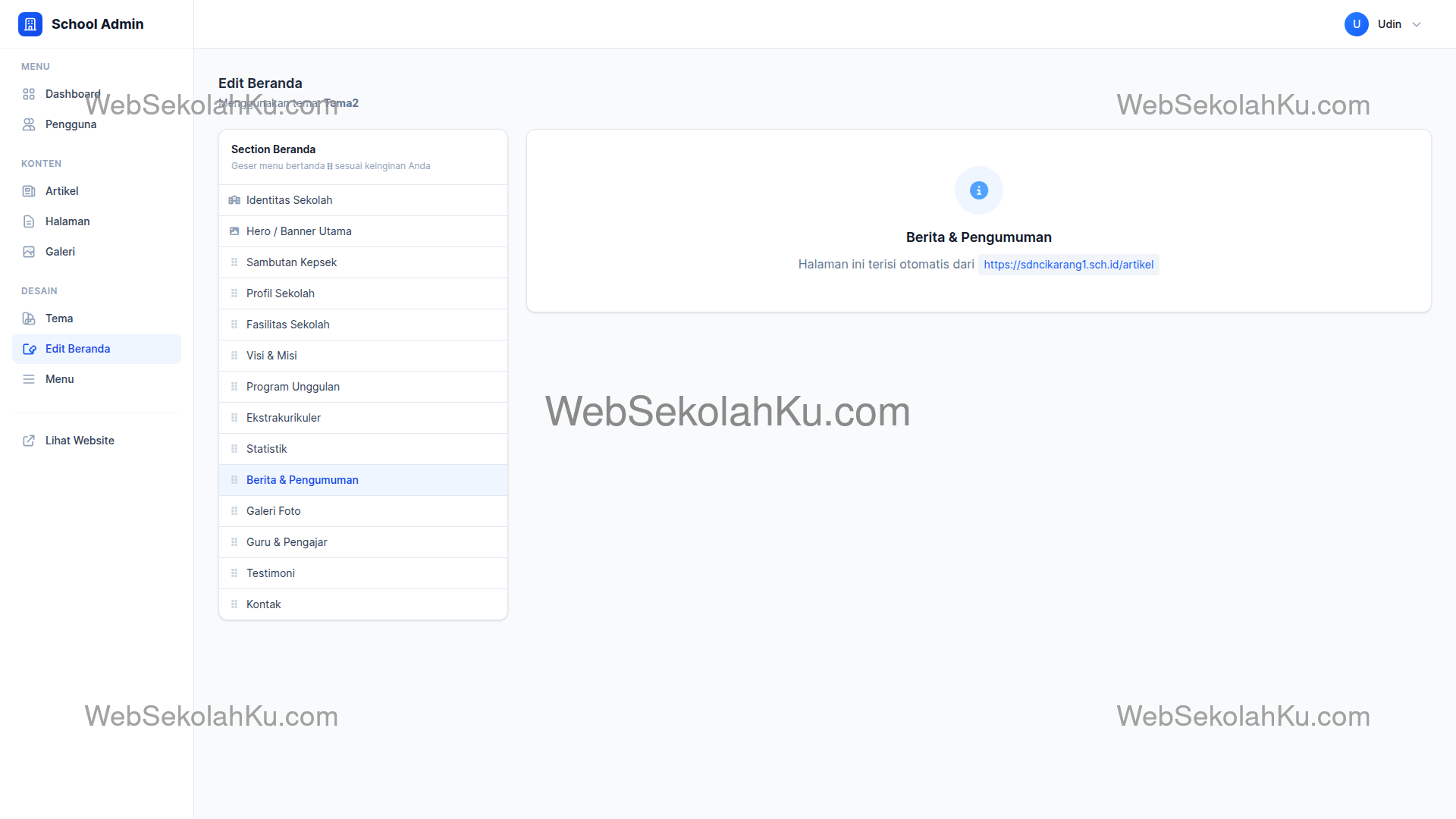 Panduan Website Sekolah - Artikel & Berita