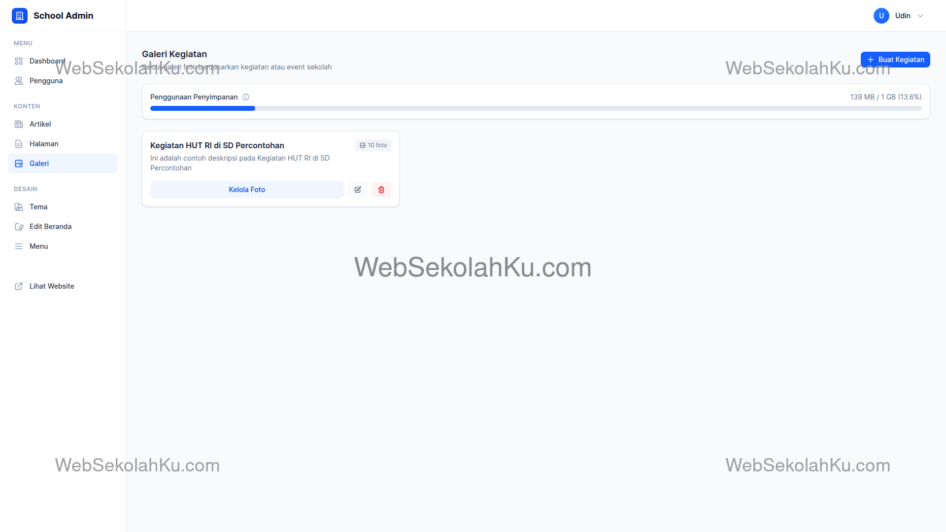 Panduan Website Sekolah - Manajemen Galeri