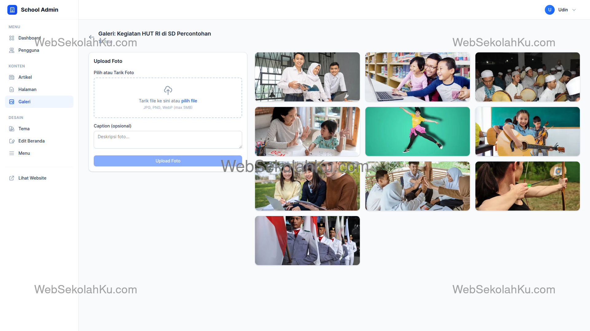 Panduan Website Sekolah - Upload Foto ke Galeri